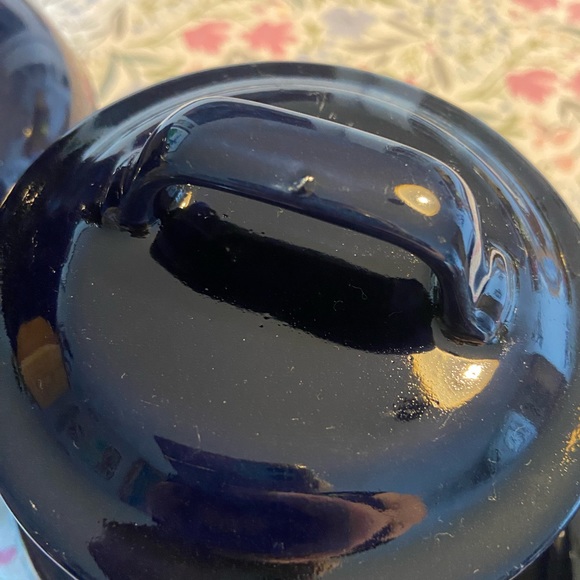 Vintage McCoy Pottery Blue Apple Blossom Canisters, Set of 4 - Picture 12 of 15